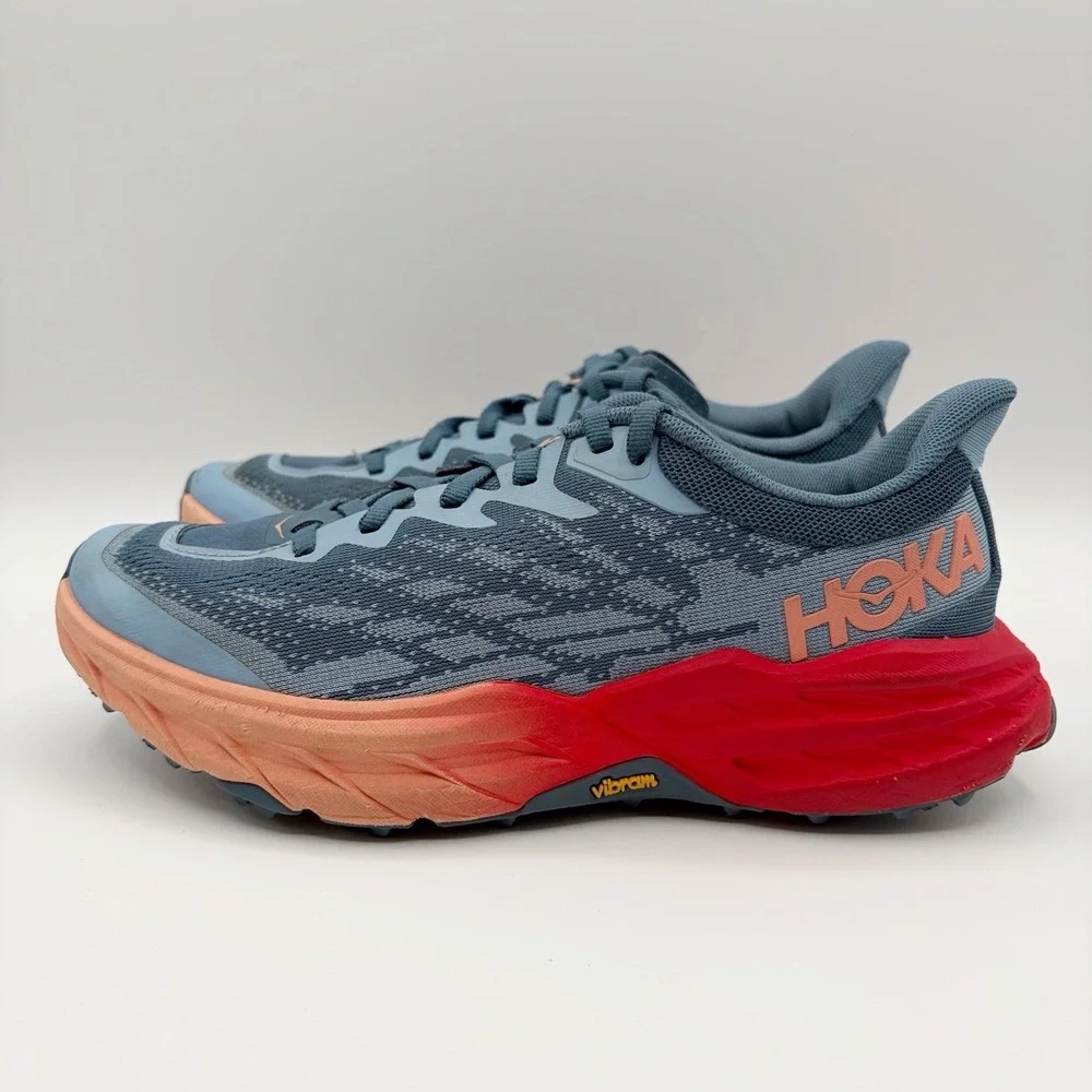 Hoka One One Speedgoat 5 Trail Shoes Women's 6 B Running Vibram Sneakers Teal